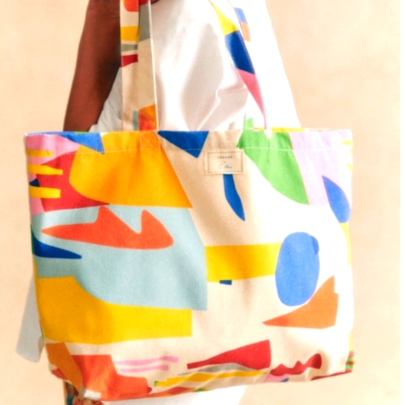 Sezane Handbags - Sezane X G Cero Colorful Abstract Tote Bag